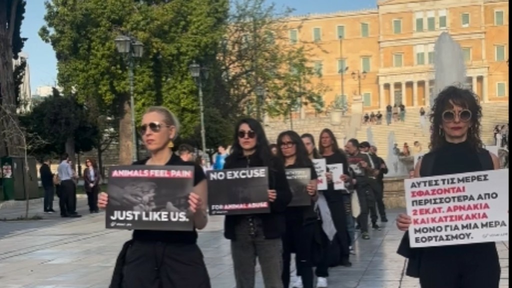 Σύνταγμα: «Η σφαγή δεν είναι αγάπη» – Vegan διαμαρτυρία ενόψει του Πάσχα