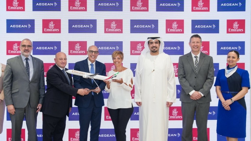 Emirates και AEGEAN διευρύνουν περαιτέρω τη συνεργασία τους