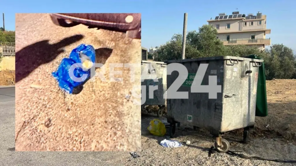 Ηράκλειο: Σε αυτούς τους κάδους βρέθηκε το νεογέννητο – “Η σακούλα μύριζε χλωρίνη” λέει ο διασώστης που το έσωσε