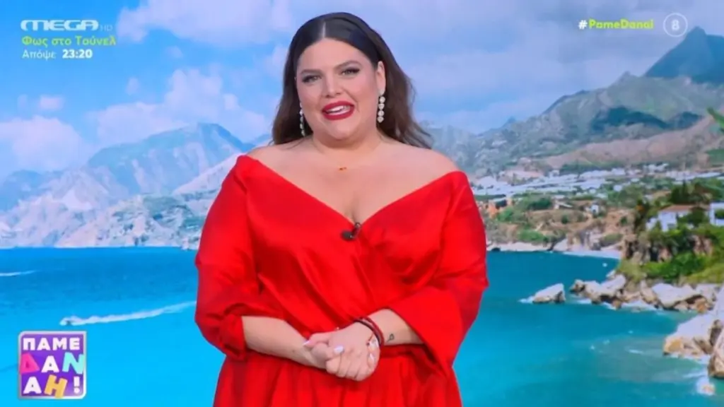 Δανάη Μπάρκα: Εμφανίστηκε με το ίδιο κόκκινο φόρεμα της πρώτης εκπομπής στο φινάλε της (vid)