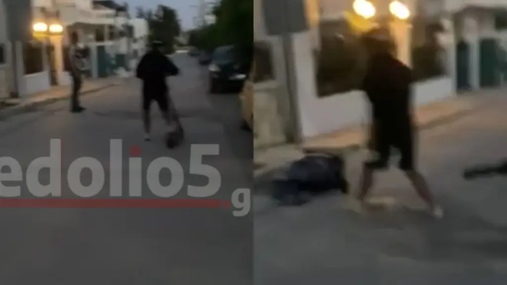 Γλυκά Νερά: Καρέ καρέ η στιγμή που ο 17χρονος χτυπάει τον 48χρονο (Βίντεο)