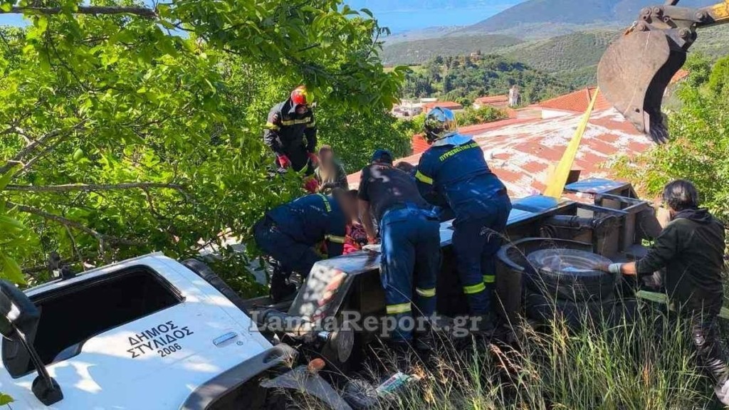 Στυλίδα: Καλαθοφόρο πλάκωσε εργαζόμενο που εκείνη την ώρα άλλαζε λάμπα σε δρόμο (Φωτογραφίες)