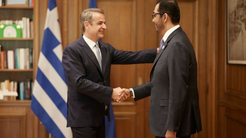 Μητσοτάκης: Συνάντηση με τον υπουργό Βιομηχανίας των ΗΑΕ – “Παρατείνεται η σύμβαση αποφυγής διπλής φορολογίας”