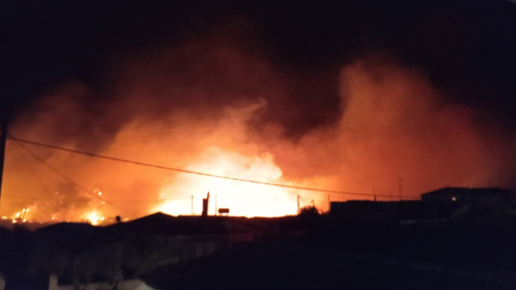 Φωτιά σε αγροτοδασική έκταση στο Συκούριο Λάρισας