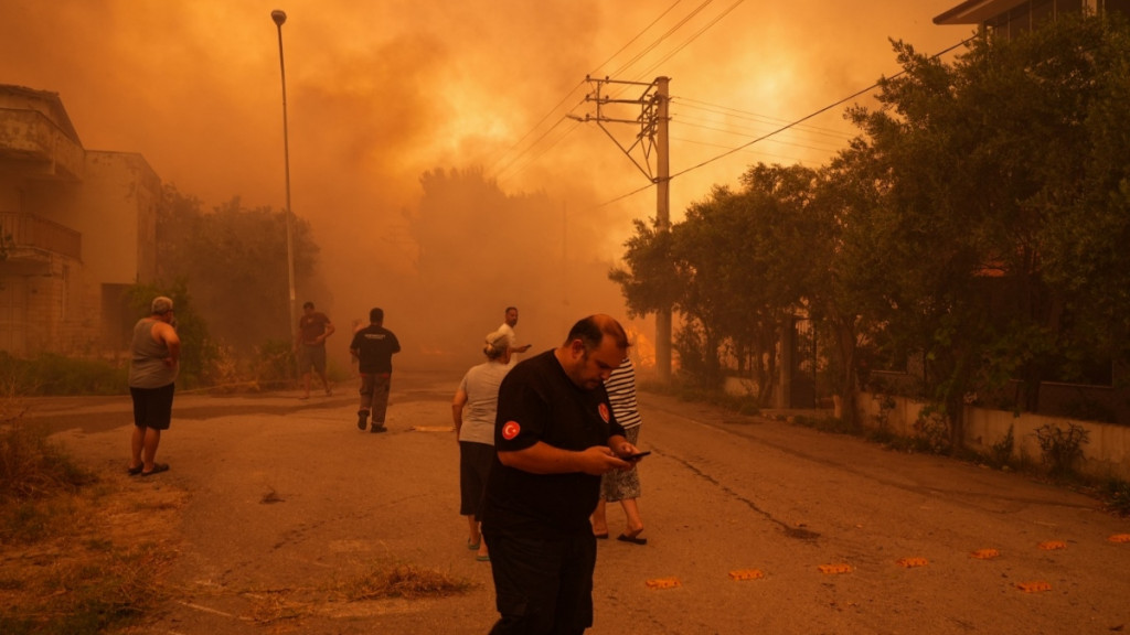 Πύρινη λαίλαπα στη Σμύρνη: Μάχη με τις φλόγες σε κατοικημένες περιοχές – Οι στάχτες έφτασαν στην Πάτμο