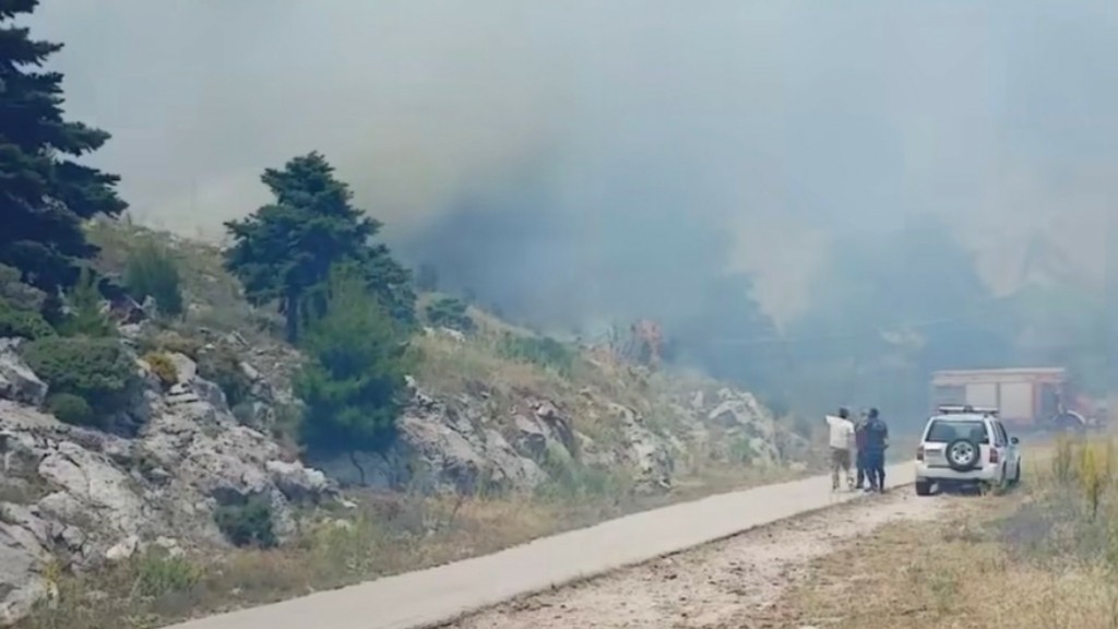 Φωτιά στα Βίλια Αττικής – Σηκώθηκαν δύο Canadair και δύο ελικόπτερα (βίντεο)