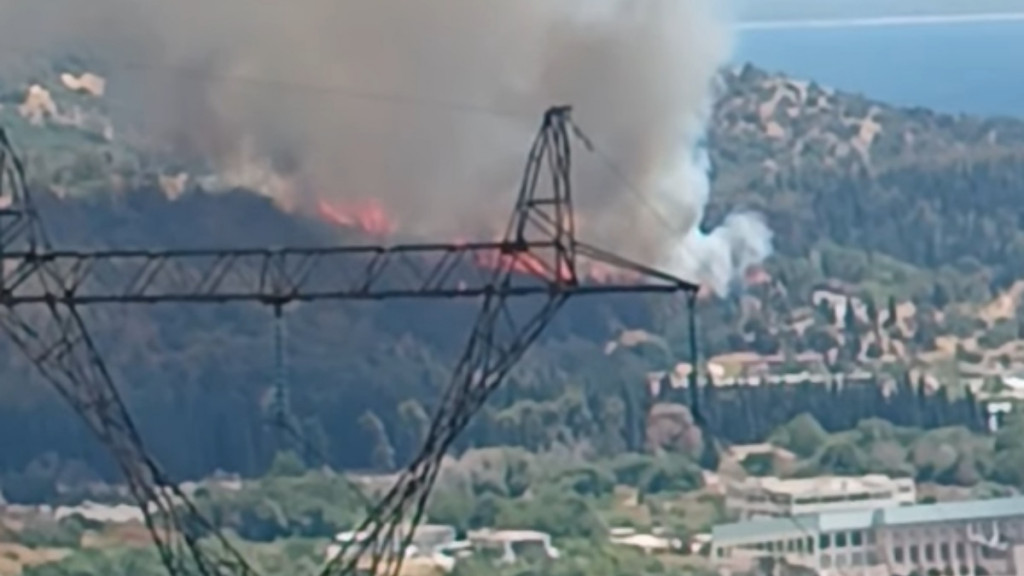 Φωτιά σε δάσος στην Καβάλα, σε κοντινή απόσταση σπίτια, ήχησε το 112 – “Παραμείνετε σε ετοιμότητα”