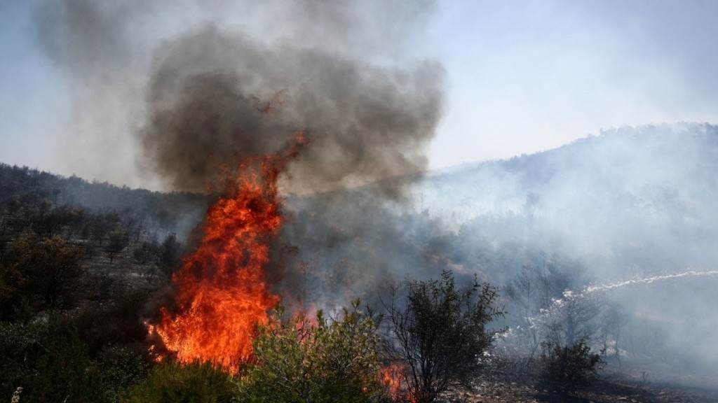 Κρήτη: Φωτιά στον Τζίγκουνα Ηρακλείου – Μήνυμα του 112 για εκκένωση της περιοχής