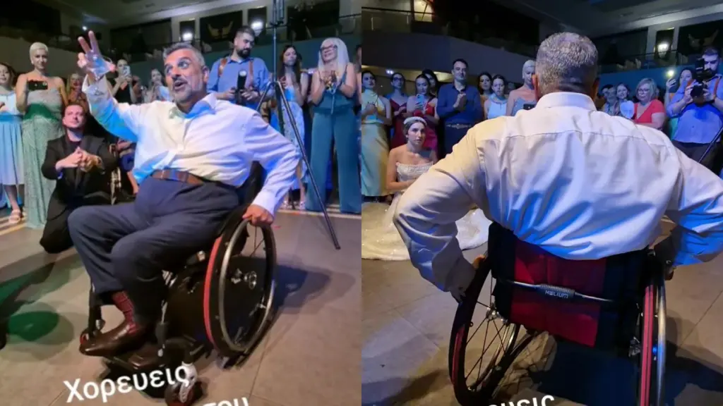 Μπαμπάς σε αμαξίδιο χορεύει ζεϊμπέκικο στον γάμο της κόρης του – Έχει γίνει viral στο TikTok
