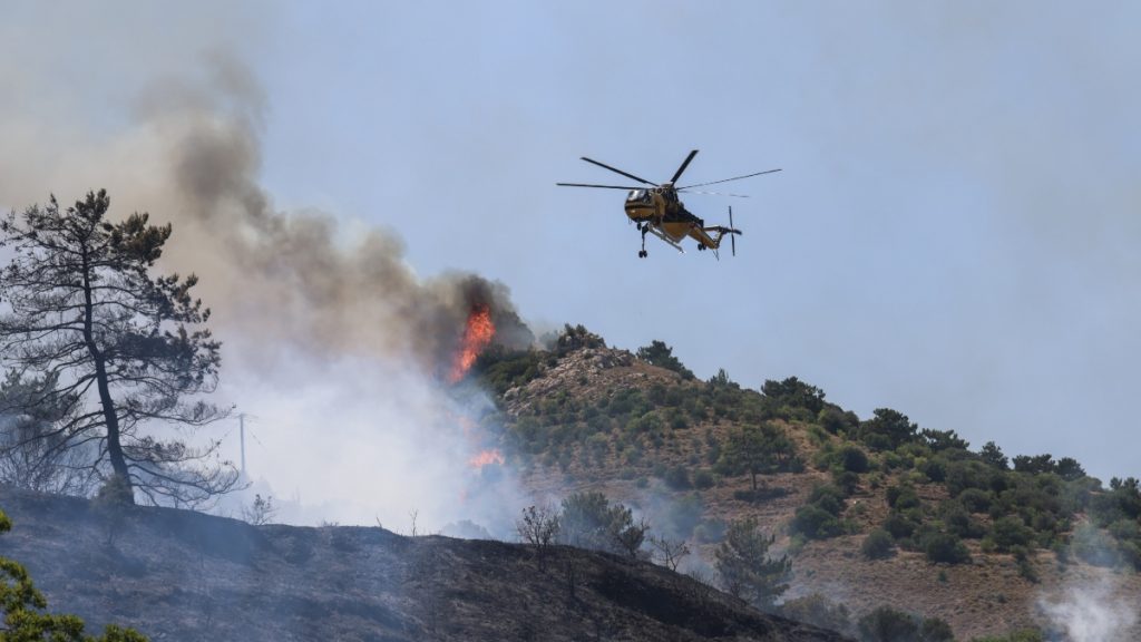 Βοιωτία: Φωτιά σε χαμηλή βλάστηση στο Νεοχωράκι – Σηκώθηκαν 3 εναέρια μέσα