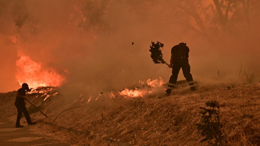 Φωτιά στο Κρυονέρι Αττικής: Χωρίς ενεργό μέτωπο – Μάχη με τις ενεργές εστίες η Πυροσβεστική