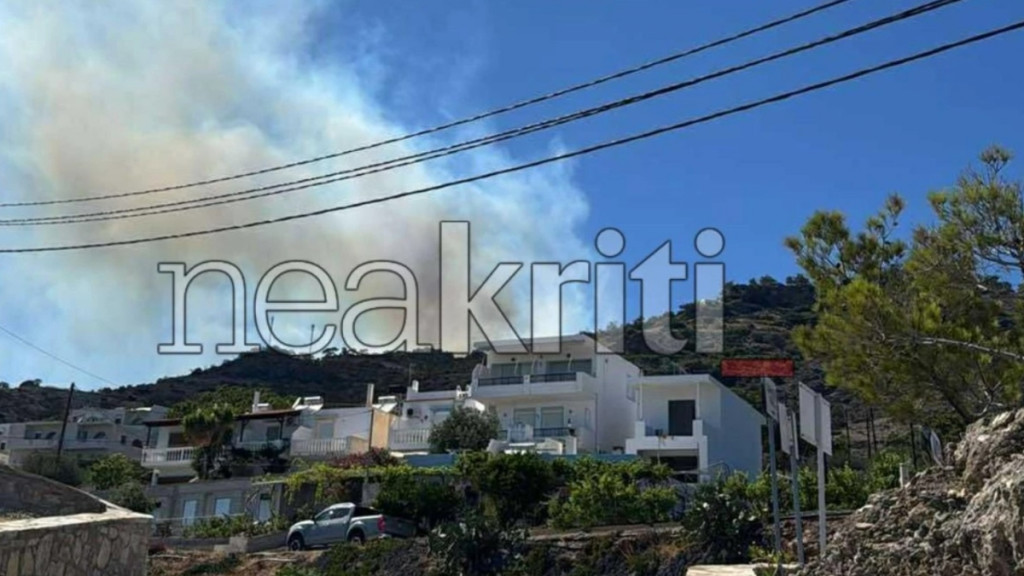 Φωτιά σε αγροτοδασική έκταση στο Λασίθι: Ήχησε το 112 – «Μετακινηθείτε προς Ιεράπετρα»