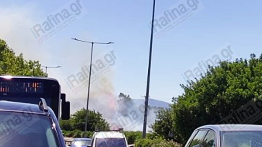 Πυρκαγιά στην Λεωφόρο Μαραθώνος στην Ραφήνα – Διακοπή ρεύματος στο Πικέρμι