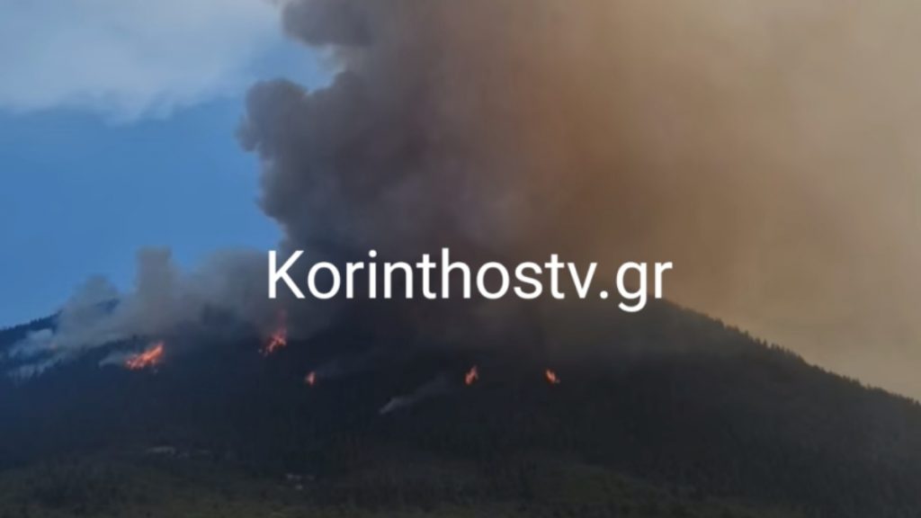 Φωτιά στον Φενεό Κορινθίας: Μεγάλη αναζωπύρωση στο Μαυροβούνι – Ήχησε το 112 για εκκένωση οικισμών