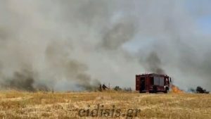 Φωτιά σε καλλιέργειες και ξερά χόρτα στα δυτικά του Κιλκίς – Ήχησε το 112