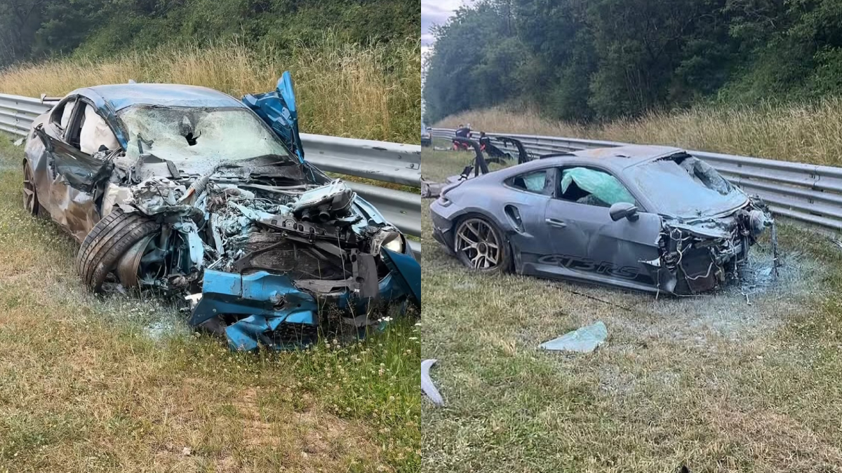Τρομακτικό ατύχημα στο Νίρμπουργκρινγκ: Porsche τράκαρε με BMW – Σώοι οι οδηγοί από θαύμα
