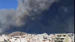 Φωτιά στην Εύβοια: Πυκνοί καπνοί «έπνιξαν» και τη Χαλκίδα – Τρέχουν να μαζέψουν τα ζώα για να μην καούν (Βίντεο)