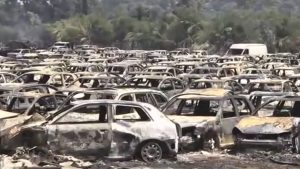 Φωτιά στην Αχαΐα: Καταστράφηκαν ολοσχερώς 550 αυτοκίνητα στο Τελωνείο της Πάτρας