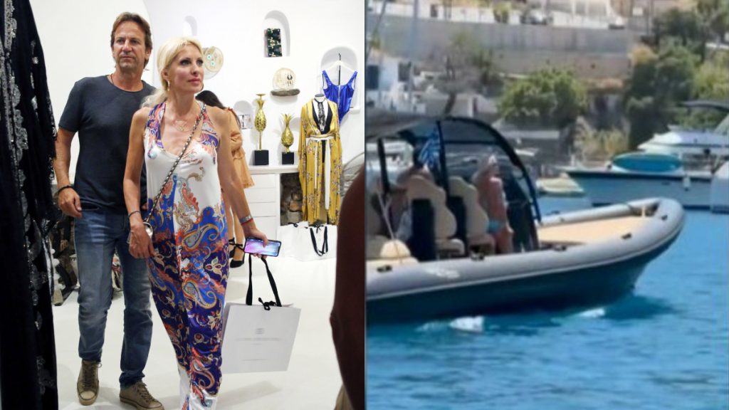 Ελένη Μενεγάκη & Ματέο Παντζόπουλος: Με το πολυτελές σκάφος τους στην Ιθάκη – Δείτε βίντεο