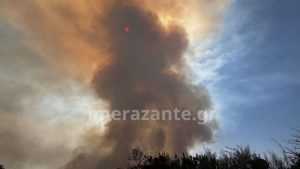Φωτιά στη Ζάκυνθο: Νέα αναζωπύρωση μεταξύ Κοιλιωμένου και Έξω Χώρας
