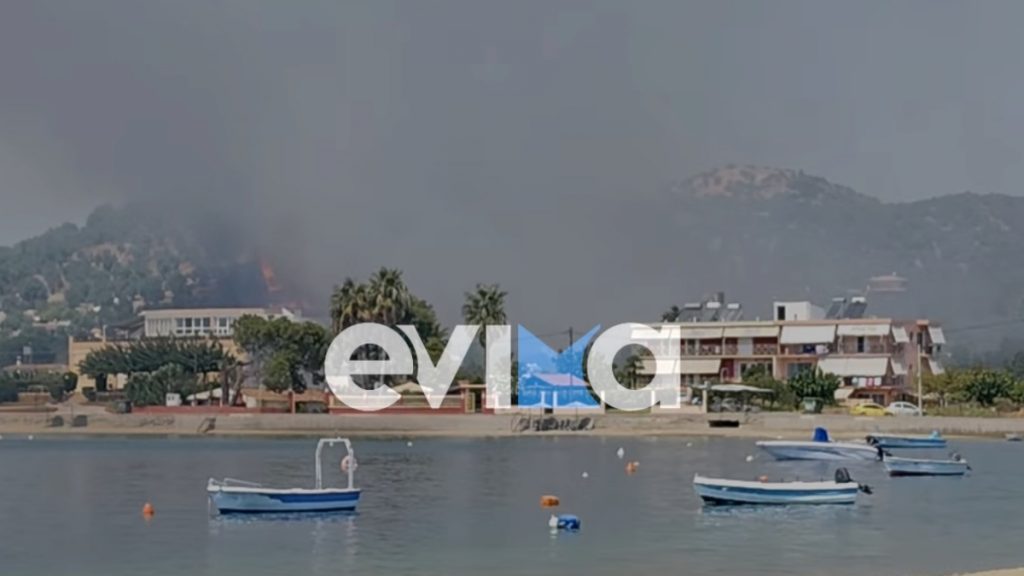 Πυρκαγιά στον Μαούνη Ευβοίας – Σηκώθηκαν έξι εναέρια μέσα