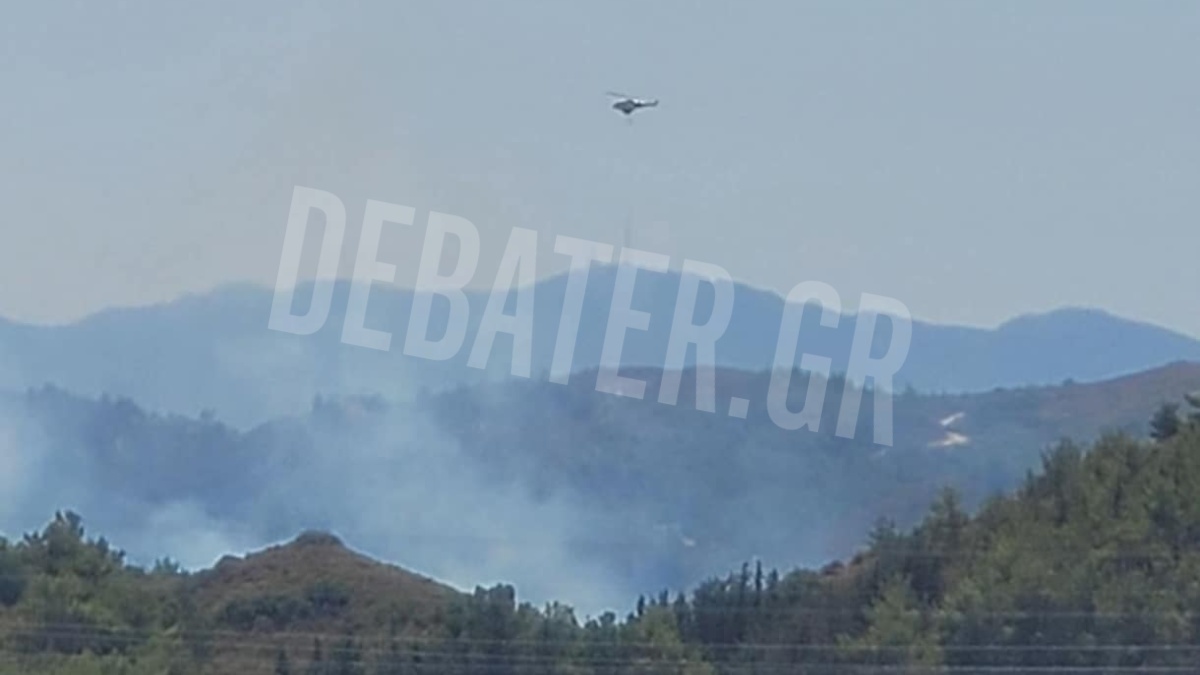 Φωτιά στην Ρόδο: Καίει κοντά στην κοιλάδα με τις πεταλούδες – Στην μάχη εναέρια μέσα (Εικόνες)