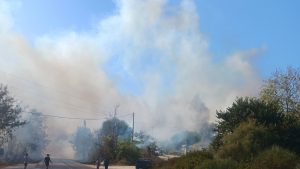 Φωτιά στην Πρέβεζα: Μπαράζ μηνυμάτων του 112