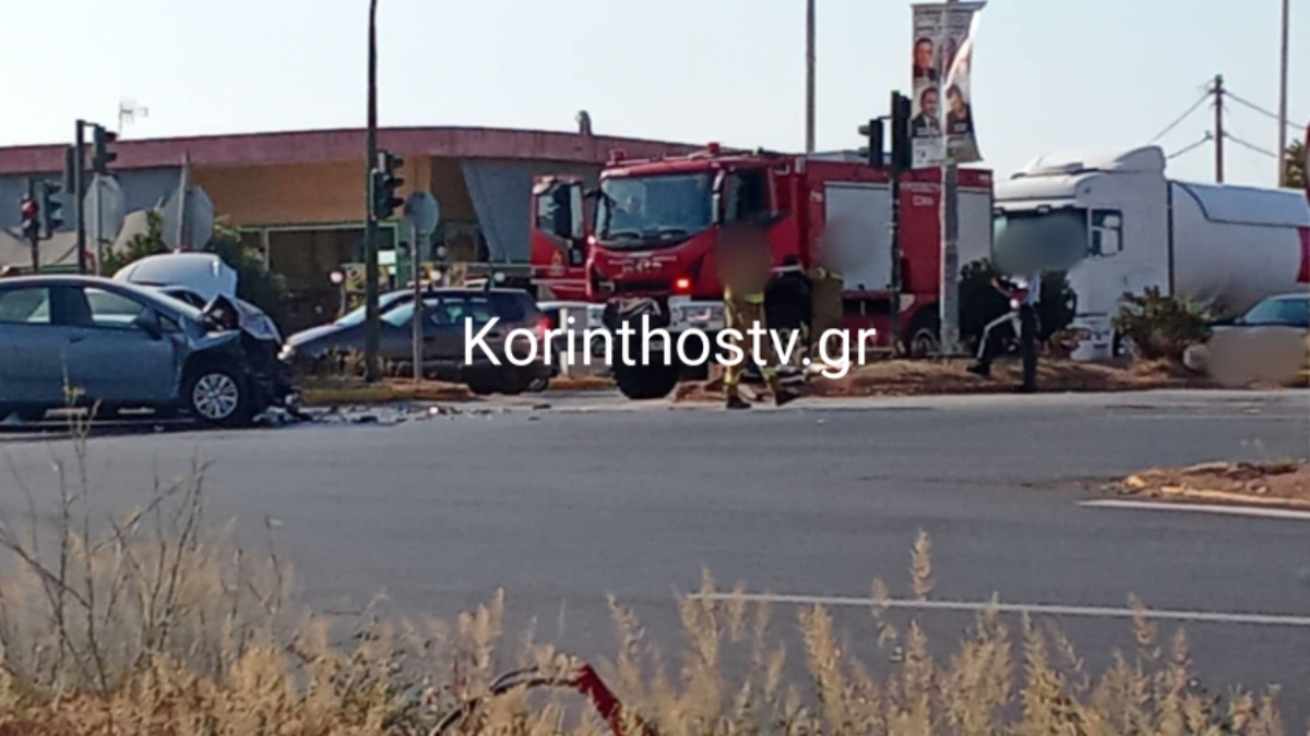 Κόρινθος: Τροχαίο στα φανάρια του Ισθμού – Δείτε εικόνες και βίντεο