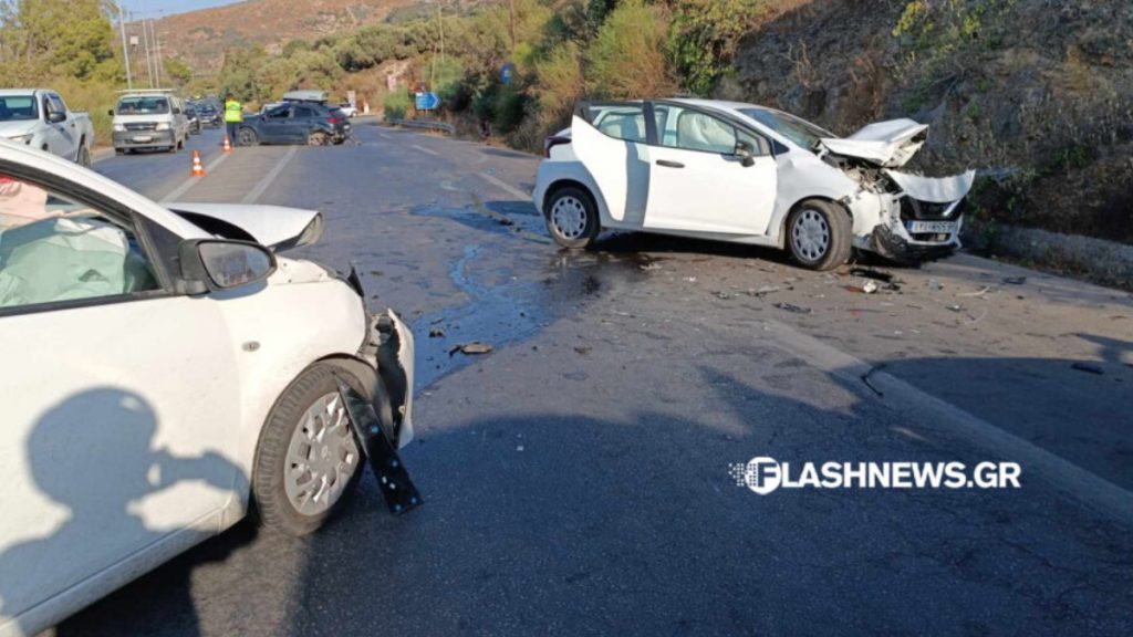 Κρήτη: Καραμπόλα 3 Οχημάτων στον ΒΟΑΚ – Δυο Τραυματίες και Μεγάλες Καθυστερήσεις