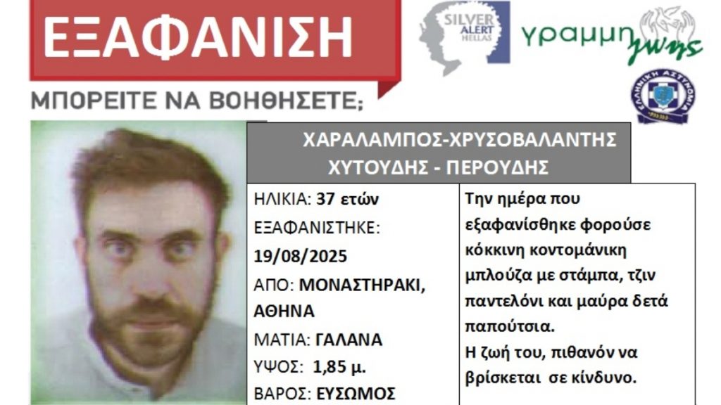 Μοναστηράκι: Συναγερμός για εξαφάνιση 37χρονου