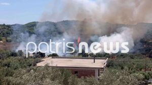 Οριοθετήθηκε η φωτιά στο Μαλαπάσι Πύργου – Μήνυμα από το 112 για ετοιμότητα