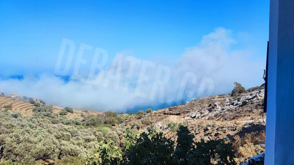 Φωτιά τώρα στην Τήνο – Στην μάχη εναέρια μέσα