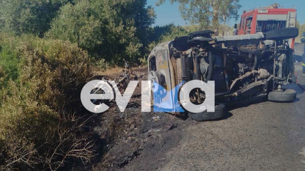 Εύβοια: Τροχαίο δυστύχημα στο Αλιβέρι με ένα νεκρό – Τζιπ συγκρούστηκε με μοτοσικλέτα και ξέσπασε φωτιά (φωτογραφίες)