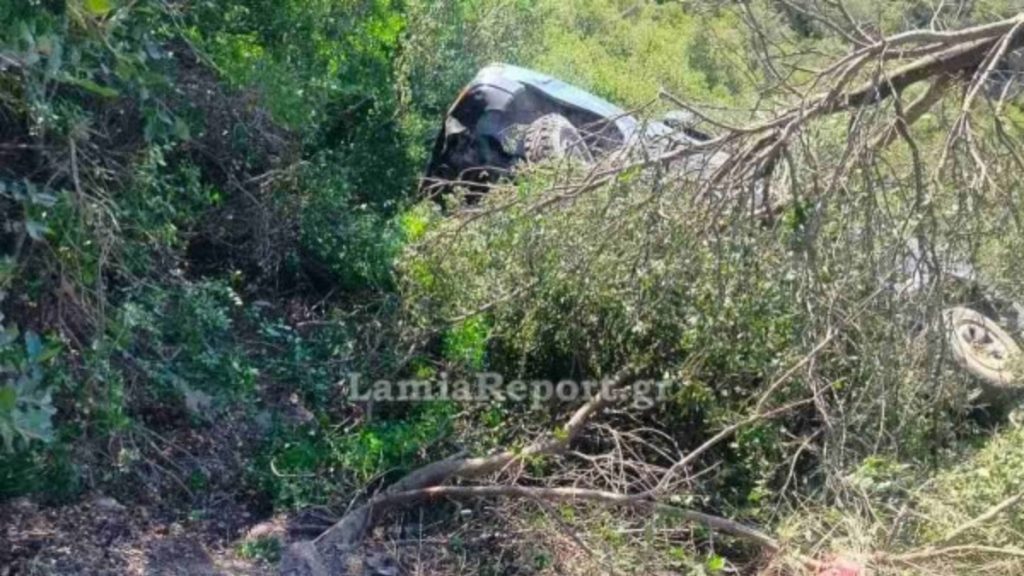 Λάρισα: Αυτοκίνητο έπεσε σε γκρεμό – Σταμάτησε την πτώση η πυκνή βλάστηση (φωτογραφίες)