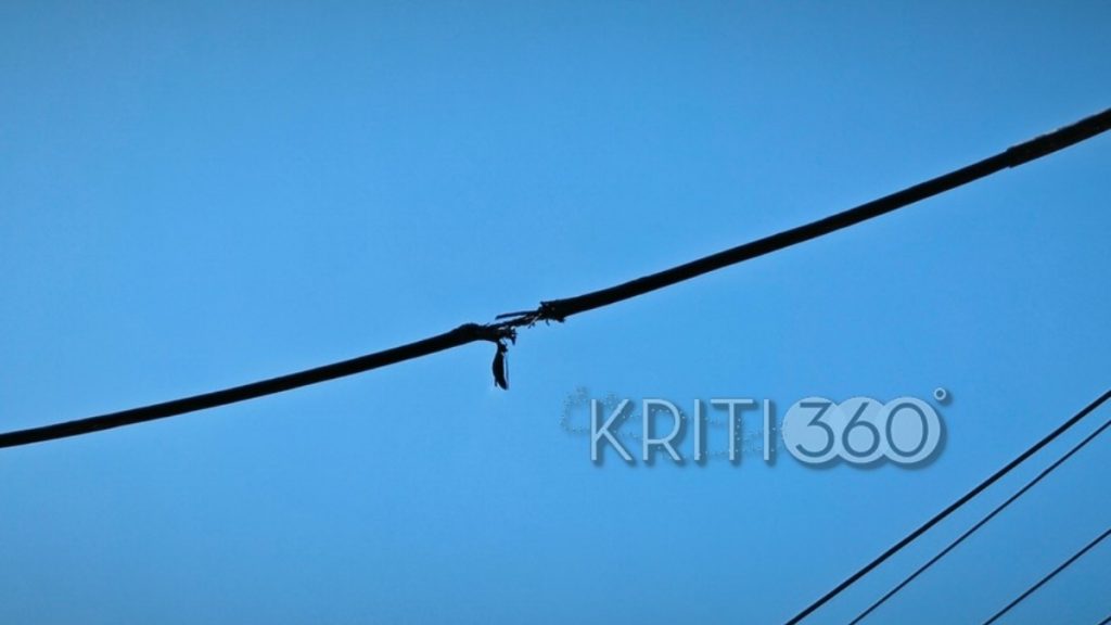 Χανιά: Καλώδιο ρεύματος κόπηκε στα δύο – Πανικός κοντά στο ΚΤΕΛ (εικόνες)