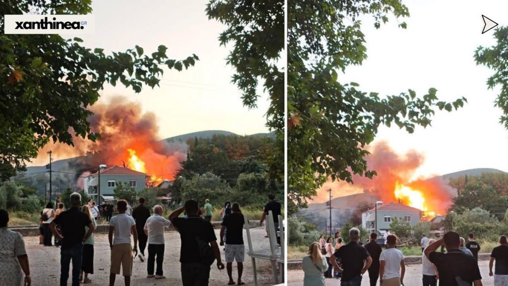 Ξάνθη: Φωτιά ξέσπασε στους Τοξότες κοντά στα νεκροταφεία – Άμεση κινητοποίηση της Πυροσβεστικής (βίντεο)