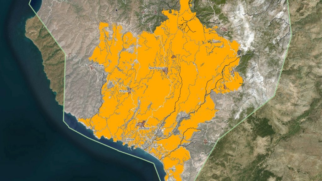 Φωτιά στη Χίο: Επηρεάστηκαν σχεδόν 70.000 στρέμματα – Αποκαλυπτική η δορυφορική φωτογραφία του Copernicus
