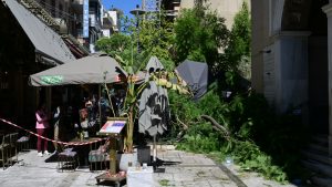 Μαρτυρία για την πτώση δέντρου στην πλατεία Αγίας Ειρήνης: “Είχε σαπίσει και ήθελαν να το κλαδέψουν, η γυναίκα δεν θυμόταν τίποτα”