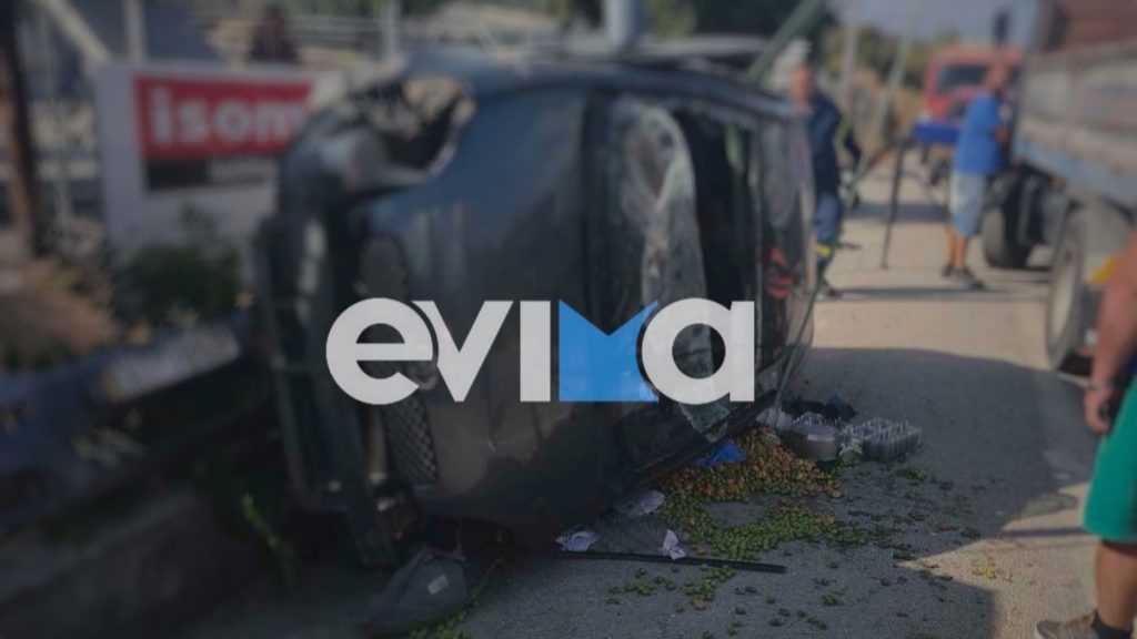Εύβοια: Σοβαρό τροχαίο στην Αιδηψό – ΙΧ αναποδογύρισε – Τραυματίστηκε μια γυναίκα (φωτογραφίες)
