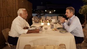 O Κυριάκος Μητσοτάκης δείπνησε με τον Αντόνιο Κόστα (Εικόνες)