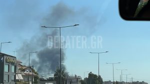 Σε ύφεση η φωτιά στο μουσικό λύκειο της Παλλήνης (φωτογραφίες+βίντεο)