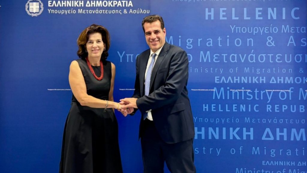 Θάνος Πλεύρης: Συναντήθηκε με την πρέσβειρα της Γαλλίας στην Αθήνα, Λοράνς Αουέρ
