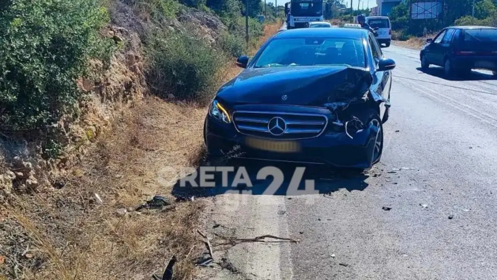 Χανιά: Ταξί συγκρούστηκε με φορτηγό ενώ μετέφερε οικογένεια