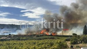 Φωτιά τώρα στο Ηράκλειο – Ήχησε το 112, σηκώθηκε ένα ελικόπτερο (Εικόνα + Βίντεο)