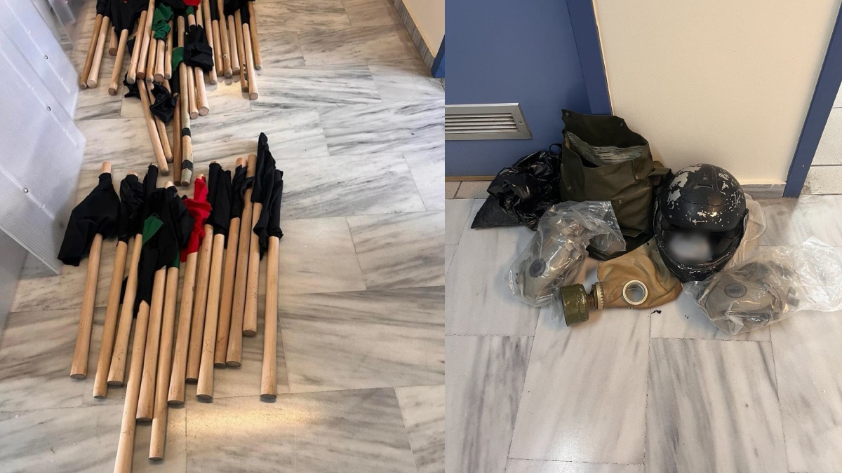 Ηράκλειο: Χειροπέδες σε 6 άτομα για την επίθεση στον Βορίδη – Βρέθηκαν καδρόνια, σφυριά και μάσκες στην κατάληψη “Ευαγγελισμός”