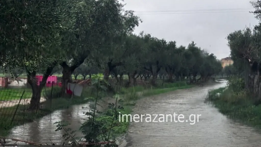Ζάκυνθος: «Ποτάμια» οι δρόμοι μετά την έντονη βροχόπτωση (Φωτογραφίες)