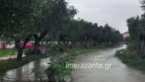 Ζάκυνθος: «Ποτάμια» οι δρόμοι μετά την έντονη βροχόπτωση (Φωτογραφίες)