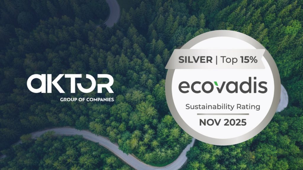 Ο Όμιλος AKTOR απέσπασε τη διάκριση “Silver Medal Award” από την EcoVadis