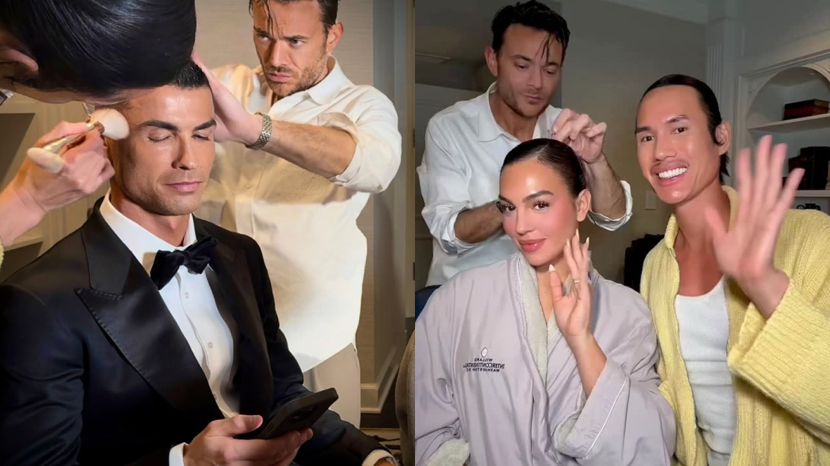 Δημήτρης Γιαννέτος: Χτένισε τον Ρονάλντο και τη Ροντρίγκεζ για το επίσημο δείπνο του Τραμπ (pics & vids)