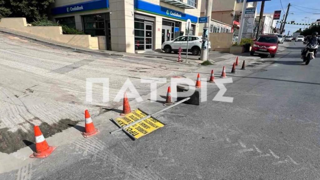 Ηράκλειο: Ταμπέλα έπεσε στο κεφάλι 29χρονης συνοδηγού μηχανής – Την έσωσε το κράνος